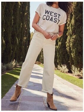 Kut from the Kloth Ashley Slouchy Barrel Jean Cream White 0